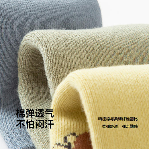 【3双装】迷你巴拉冬新款儿童舒暖袜宝宝可爱棉保暖袜子 商品图3