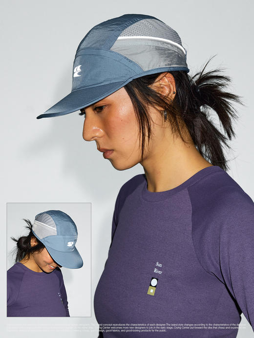 CryingCenter户外轻量透气网眼拼接反光鸭舌帽训练骑行跑步帽子 商品图3