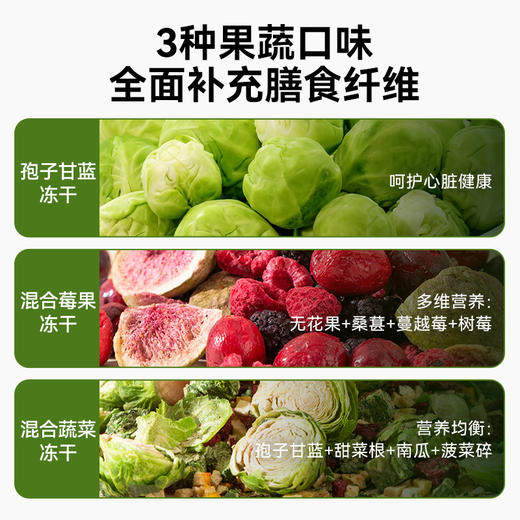【长寿蔬菜果干】冻干孢子甘蓝莓果蔬菜主食伴侣补充维生素犬猫零食50g 商品图3