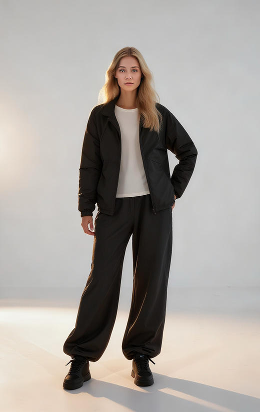 官网3900！M家轻暖气态绒两面穿上衣双重锁温羊毛外穿内搭连帽款保暖外套女 商品图4