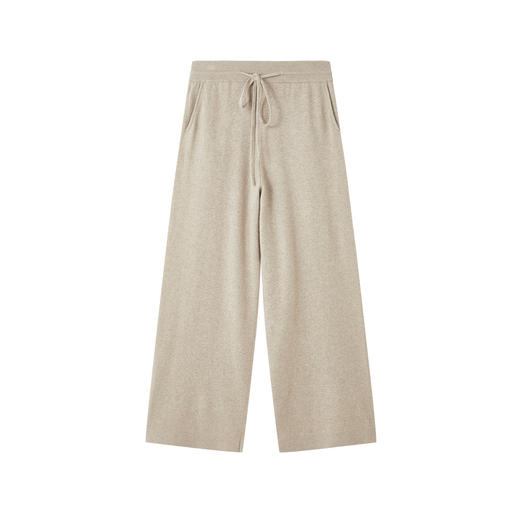 谜底羊毛阔腿裤长裤2025年冬季新品百搭舒适轻盈柔暖女254MZ1928 商品图4