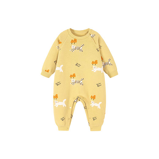 迷你巴拉婴儿加绒衣服新生儿宝宝保暖连体衣爬服2025年秋冬款 商品图4