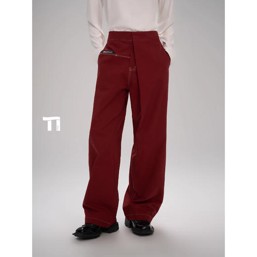 启世录TIWILLTANG“迷踪匿踪”智性漫游无痕叙事叠境褶学褶皱长裤 商品图0