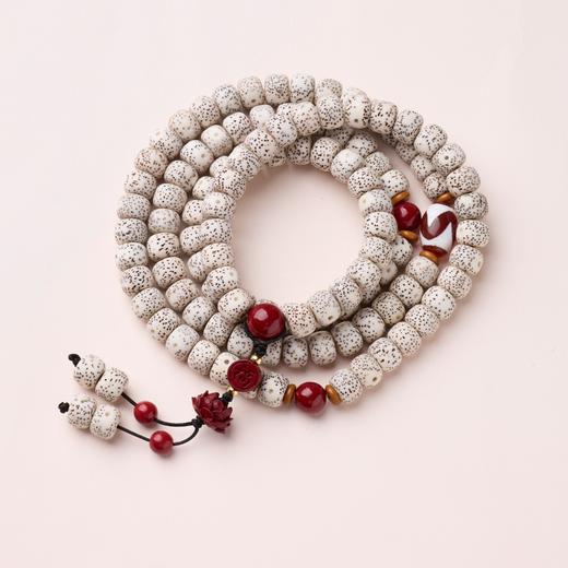 【普陀山法会上新】星月菩提 朱砂 天珠手链项链双用 108颗 商品图4