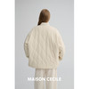 MAISON CECILE 秋冬复古设计感菱格绗缝轻便保暖廓形棉服外套 商品缩略图4
