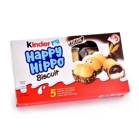 健达开心河马牛奶可可酱注心威化饼干