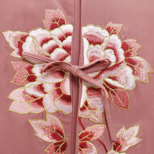 【福天华】高品质寿服女棉套“绣花牡丹”（粉色）百年公益传统寿衣 商品图4