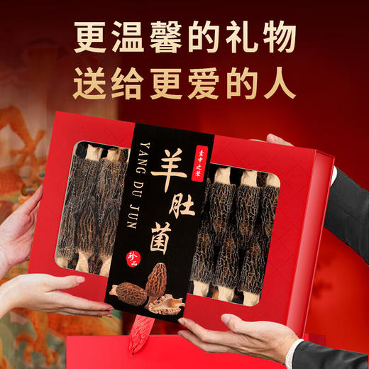 福东海 羊肚菌125g 约5-8cm菌菇干货煲鸡汤火锅食材 送礼长辈礼盒 商品图2
