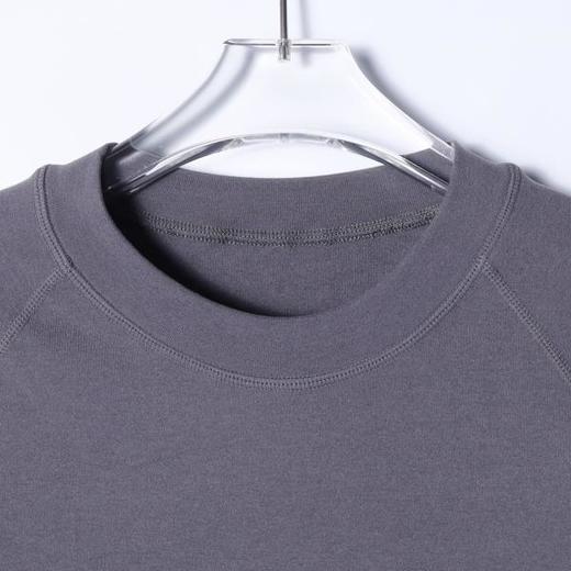 SDSA秋冬新款痞帅男装韩版简约纯色压线圆领长袖T恤百搭舒适上衣 商品图1