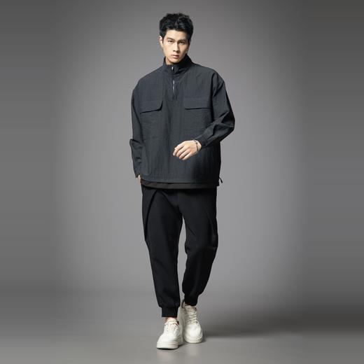 PINLI品立2025秋季新款半拉链立领卫衣美式潮牌宽松休闲男士上衣B253109103 商品图4