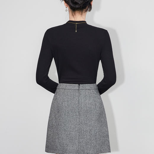 「高货wl」全新升级【铂金会员146/天猫199/差价53】(50854)洛诗琳新款抓毛半高领打底衫2025秋冬修身显瘦亲肤上衣女 商品图4