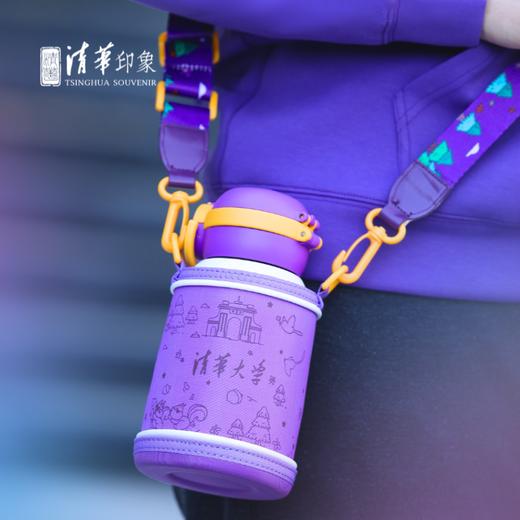 清华文创插画款双饮保温杯 商品图5