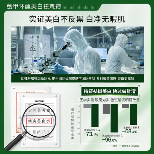 【正品保证 微信会员专属】瑜然美氨甲环酸美白祛斑霜修护屏障滋润保湿抑黑淡印 商品图3