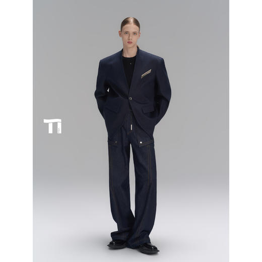 启世录TIWILLTANG“凌络锯戈”无领短款西装 商品图3