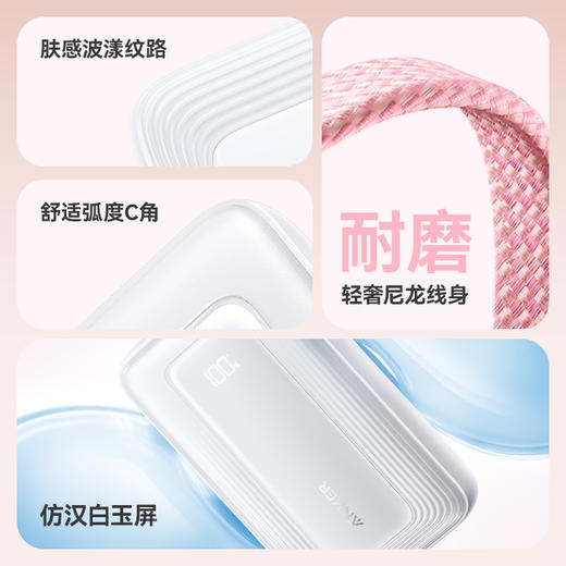 【新品】Anker安克 自带双C线20000mAh移动电源 45W快充可上飞机适配苹果17/小米/华为手机 A110M 商品图5