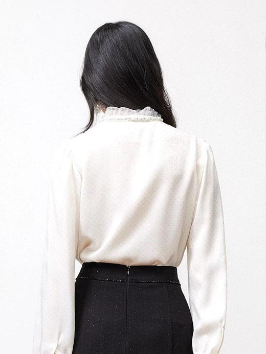 3楼FEXATA服饰(新百)     浪漫木耳边钉珠波点衬衫 商品图3