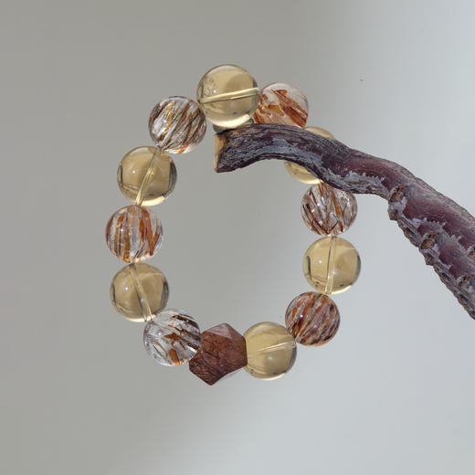 ARSIS｜晶石系列 纳财能量·黑金超七黄水晶串珠手链 商品图1