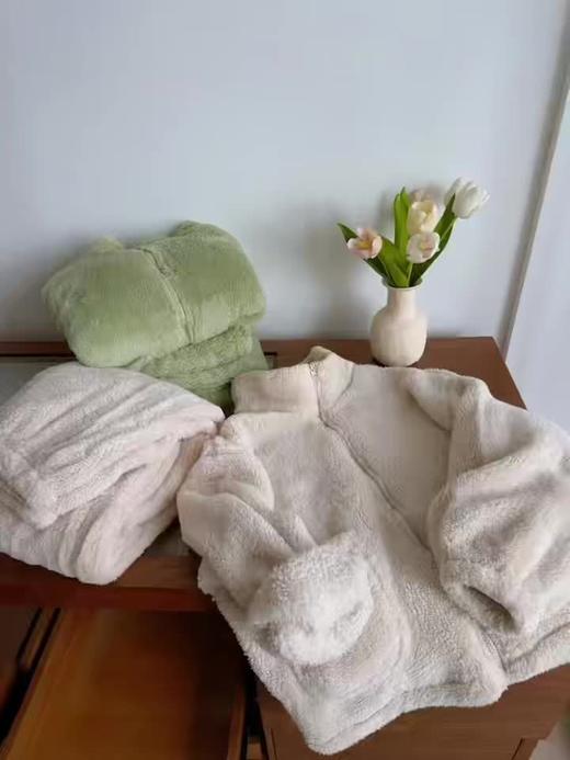 李允珍原版云朵绒拉链款情侣亲子套装儿童双面泡芙绒套装 商品图5