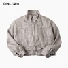 PINLI品立2025秋季新款男士宽松短款翻领梭织茄克机车型男外套潮GD253104156 商品缩略图6
