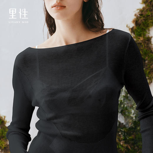 里性 LIVARY MIO 云雾 mist shrouded 两穿上衣性感微透针织衫 商品图4