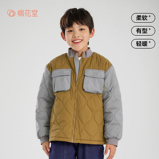 【棉花堂】中大童90-160码儿童梭织夹棉秋冬外套聚 商品图1