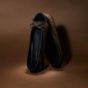 PRETTY RIVER拼接芭蕾鞋