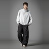 PINLI品立2025秋季新款男士宽松可翻高领纯色休闲梭织茄克外套潮GD253104150 商品缩略图4