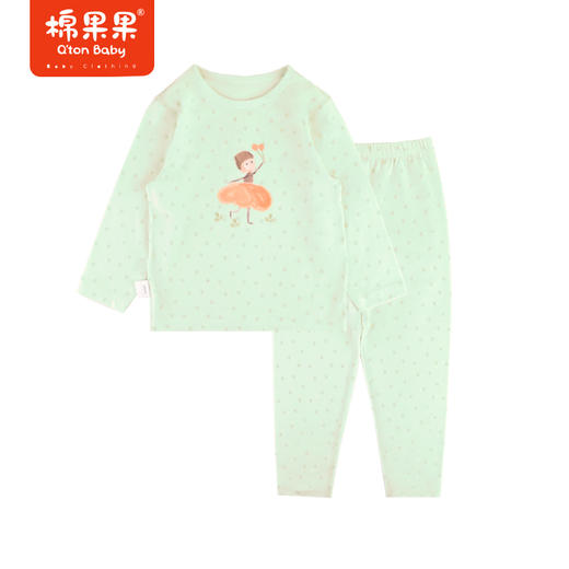 棉果果女童女宝66-90连体衣、80-130码套头套装多款春秋内衣家居氨棉纯棉莫代尔暖绒棉165元2套连体衣、套头套装 商品图4