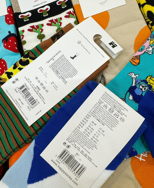 正品订单精梳棉happy袜子高筒袜5双 商品图8