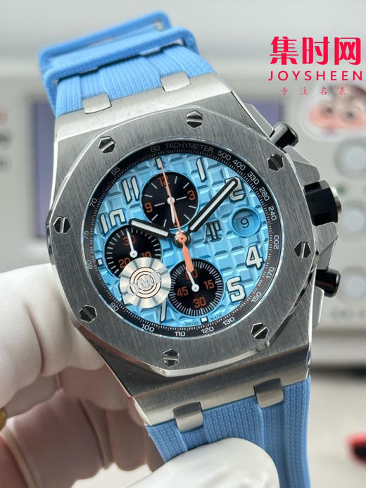 AP爱彼 OMF皇家橡树离岸计时系列 皇家橡树26238 蒂芙尼蓝 男士腕表 12点位小秒盘，表盘尺寸是热门的42mm表径 商品图3