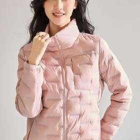 「高货sh」全新升级【铂金会员293/天猫399/差价106】(93905)洛诗琳轻薄90白鸭绒羽绒服2025冬季宽松压胶立领保暖外套