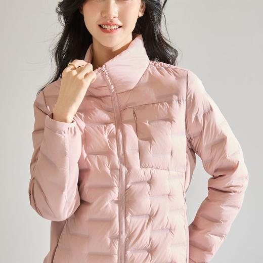 「高货sh」全新升级【铂金会员293/天猫399/差价106】(93905)洛诗琳轻薄90白鸭绒羽绒服2025冬季宽松压胶立领保暖外套 商品图0