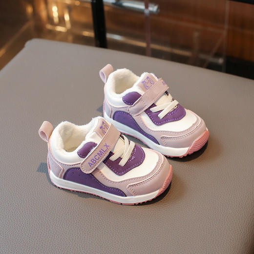 【内里加绒锁温保暖❗️魔术贴锻炼宝宝动手能力】宝宝春冬加绒鞋子0-1-3岁小童运动鞋男童软底学步鞋女童保暖棉鞋。hb 商品图3