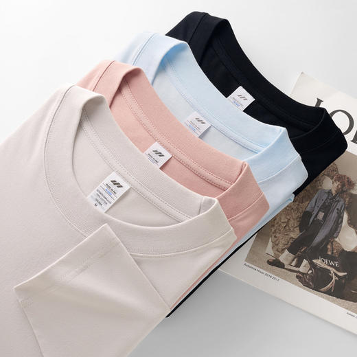 【59元拍2件】【230克重磅纯棉】秋季男女同款纯棉休闲宽松长袖T恤 商品图8