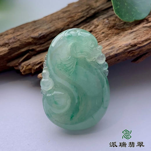 派瑞翡翠 翡翠挂件 糯冰 飘花 商品图0