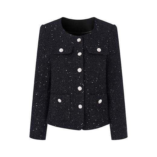 「高货wl」全新升级【铂金会员339/天猫459/差价120】(02315)洛诗琳重工小香风外套2025秋冬优雅通勤编织粗花呢短外套 商品图2