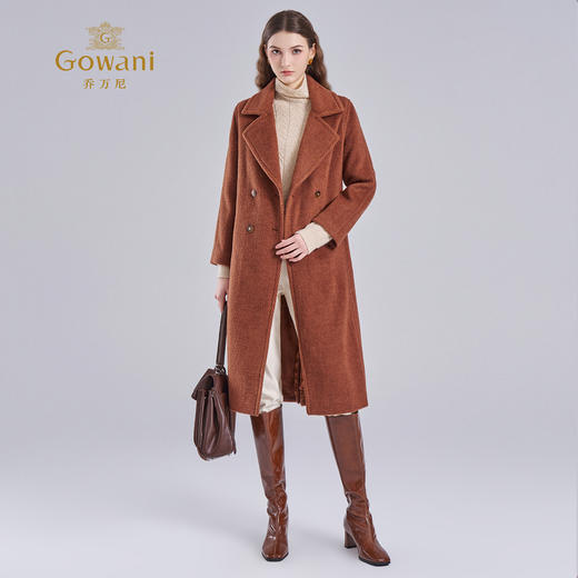 【牦牛绒】乔万尼羊绒大衣冬新款加厚中长收腰设计毛呢外套EF4A236 商品图3