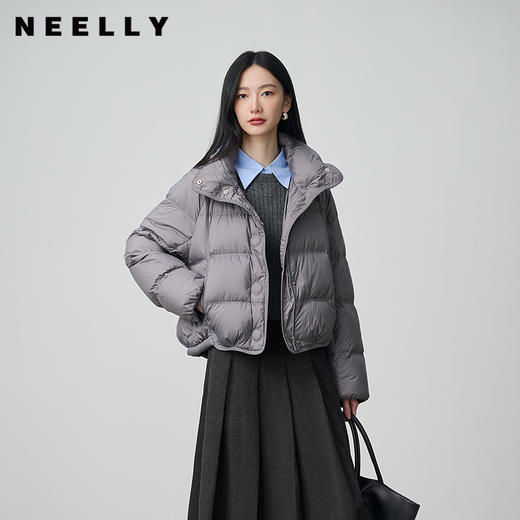 NEELLY纳俪商场同款冬新款时尚休闲短款羽绒服女90白鸭绒保暖外套N25104L06603 商品图0