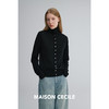 MAISON CECILE 两色|18针翻领/高领两穿软糯羊毛设计感针织开衫 商品缩略图4