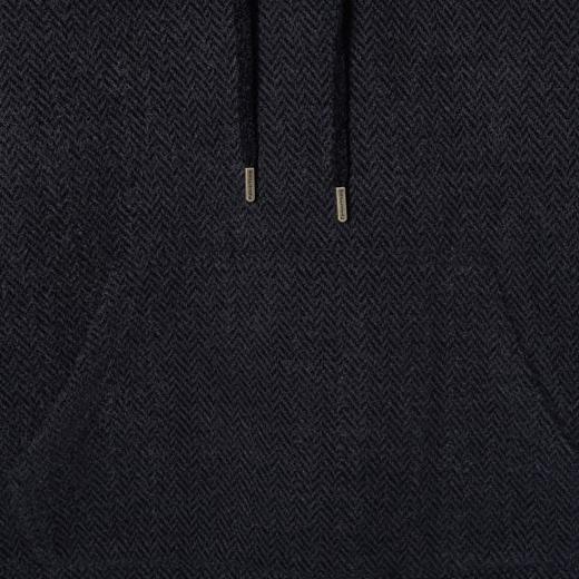 SDSA男士秋冬新款痞帅男装韩版时尚绒毛波浪线抽绳连帽卫衣百搭潮 商品图3