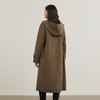 NEELLY纳俪商场同款冬季新款减龄连帽牛角扣长款双面呢大衣保暖女N25114N04607 商品缩略图1