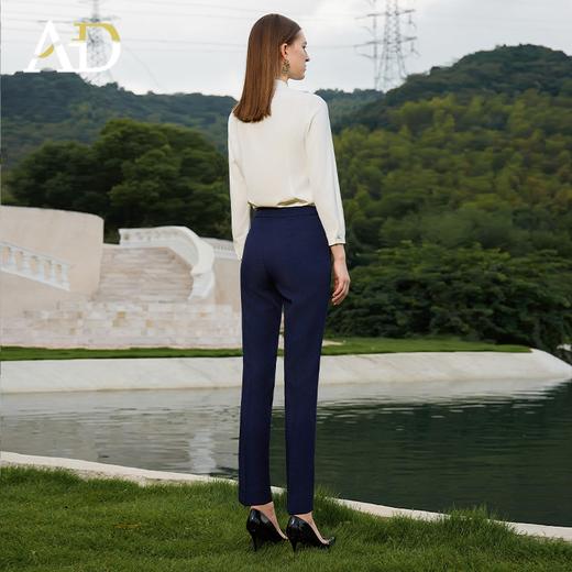 AD高端白色衬衫女秋季2023年新款时尚洋气修身高级感雪纺长袖衬衣 商品图4