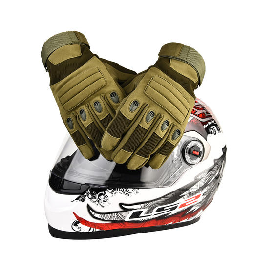 新款男机车摩托车手套户外运动战术全指手套防滑耐磨防护安保手套 商品图4