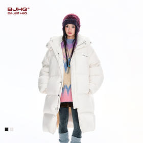 BJHG不计后果长款羽绒服男款冬季新款情侣90鸭绒加厚外套防寒服女