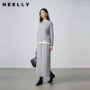 NEELLY纳俪商场同款冬新款简约休闲针织两件套女亲肤上衣半裙套装N25104Z06609 商品缩略图0