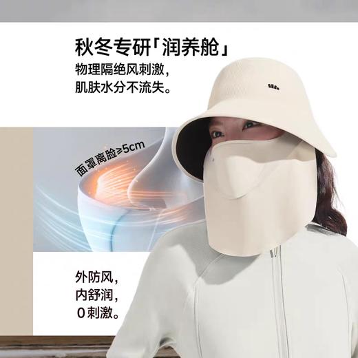 蕉下渔夫面护帽女士面罩防干燥防紫外线防风抑菌防晒帽秋冬SS001 商品图1