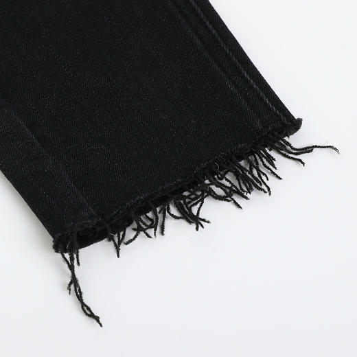 NEELLY纳俪商场同款冬新款简约显瘦小脚牛仔裤女毛边休闲紧身长裤N25114H04564 商品图1