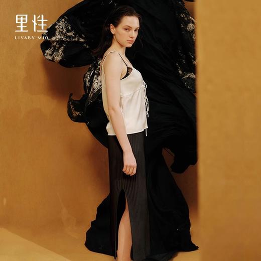 【明星同款】里性 LIVARY MIO 星芒-简约气质侧开叉显瘦直筒针织裙半身裙 商品图4