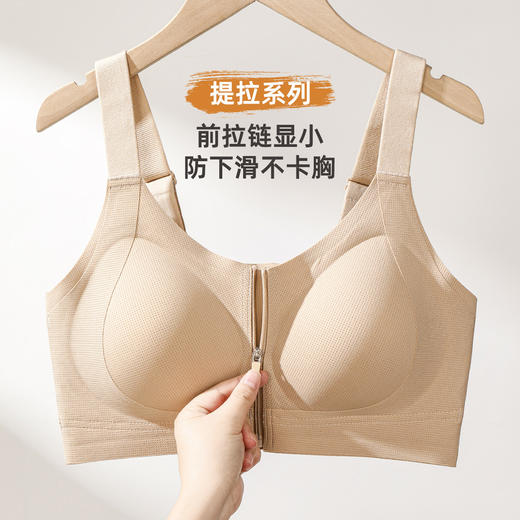 雅黛俪调整型内衣女大胸显小前拉链前扣大码文胸收副乳防下垂胸罩 商品图3