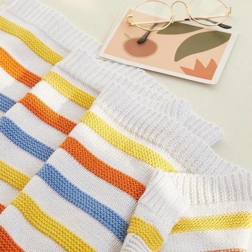 出口北欧转内销！【纯棉针织毯】每一根纱线都经过精梳工艺，触感细腻亲肤；采用针织工艺编织，条纹纹理清晰立体！WD 商品图6